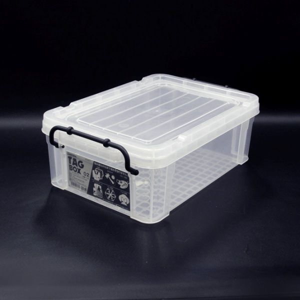 収納ボックス 収納ケース プラスチック製 タグボックス02 透明（クリア）収納箱 DIY、アウトドア用品などの整理に 重ね置き可能