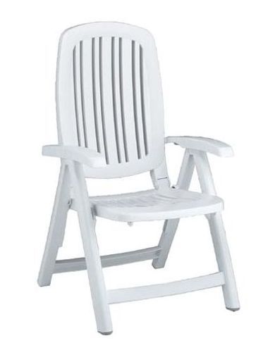 ガーデンチェア 折りたたみ椅子Nardiサリナチェア クッション付き リクライニングチェアー ベランダ椅子 ガーデンファニチャー 完成品